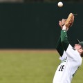 Ohio baseball player catches a pop fly