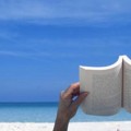 Book on beach (library.gsu.edu)