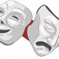 Theatre comedy and tragedy masks