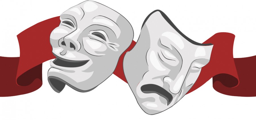 Theatre comedy and tragedy masks