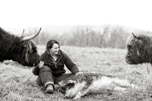 Molly Peterson on the farm. (Photo by Mike Peterson)