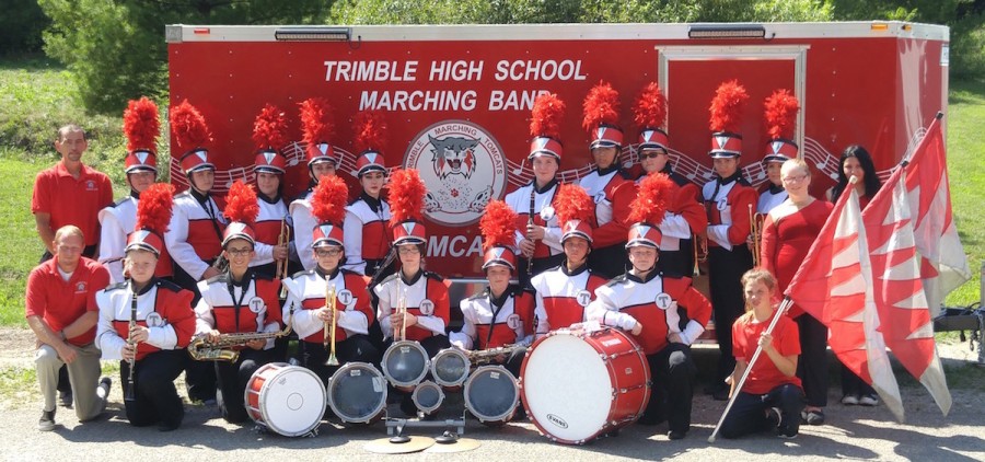 "Loud and Proud," a new fundraising effort for the Trimble High School Band, has helped provide new instruments and hats for the 2015 season. (Photo courtesy of Martin Lowery)