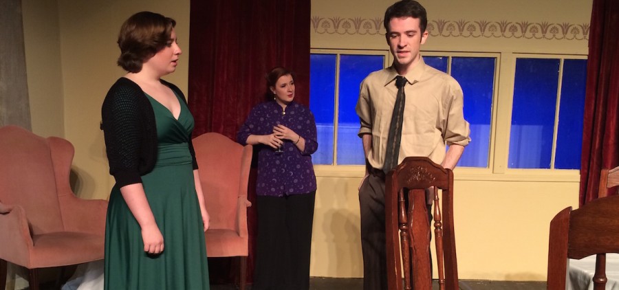 (L-R) Cary Underwood, Jillian Von Gunten and Cory Roush star in Zanesville Community Theatre's production of Agatha Christie's "Murder on the Nile," opening Oct. 30. (Photo provided)
