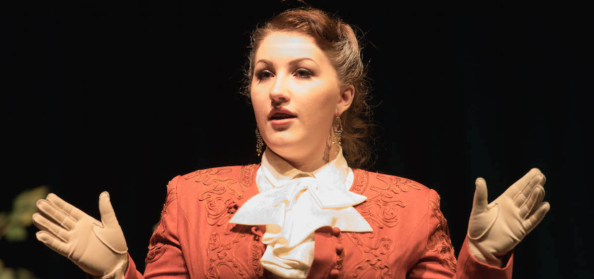 Lizzy Hall stars in the Athens High School Drama Club production of "Charley's Aunt," opening Nov. 12. (Jeffrey Zide/WOUB)