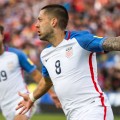 Clint Dempsey (8) celebrates a goal for the United States Men's National Team