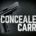 A concealed carry graphic with a handgun