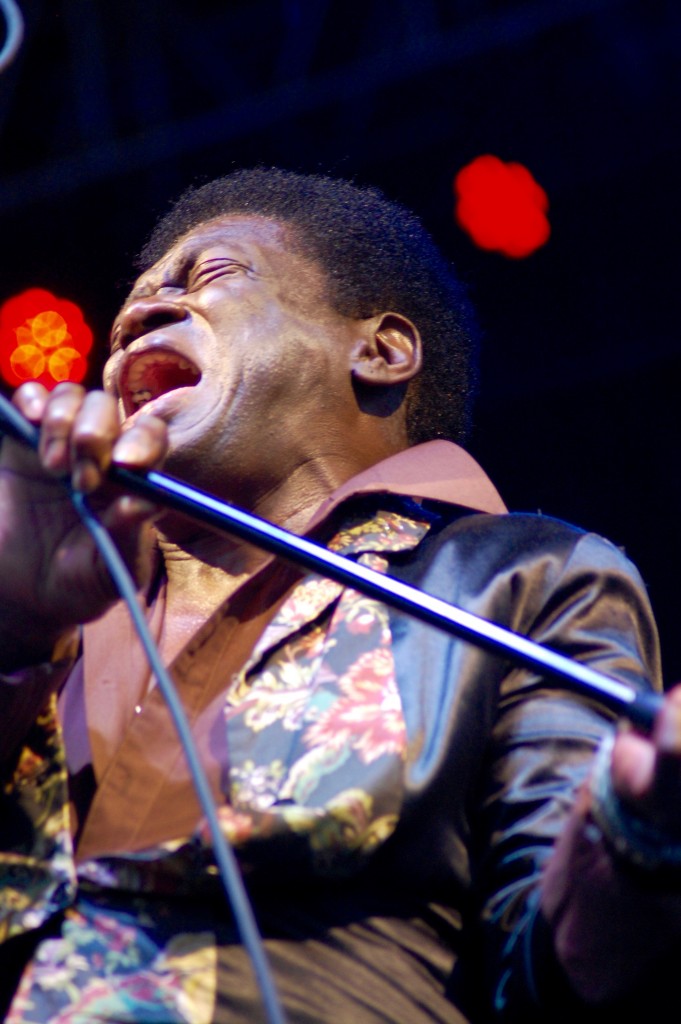 Charles Bradley laid his heart bear for the crowd gathered for his Saturday evening set. (WOUB/Shelby Coulter)
