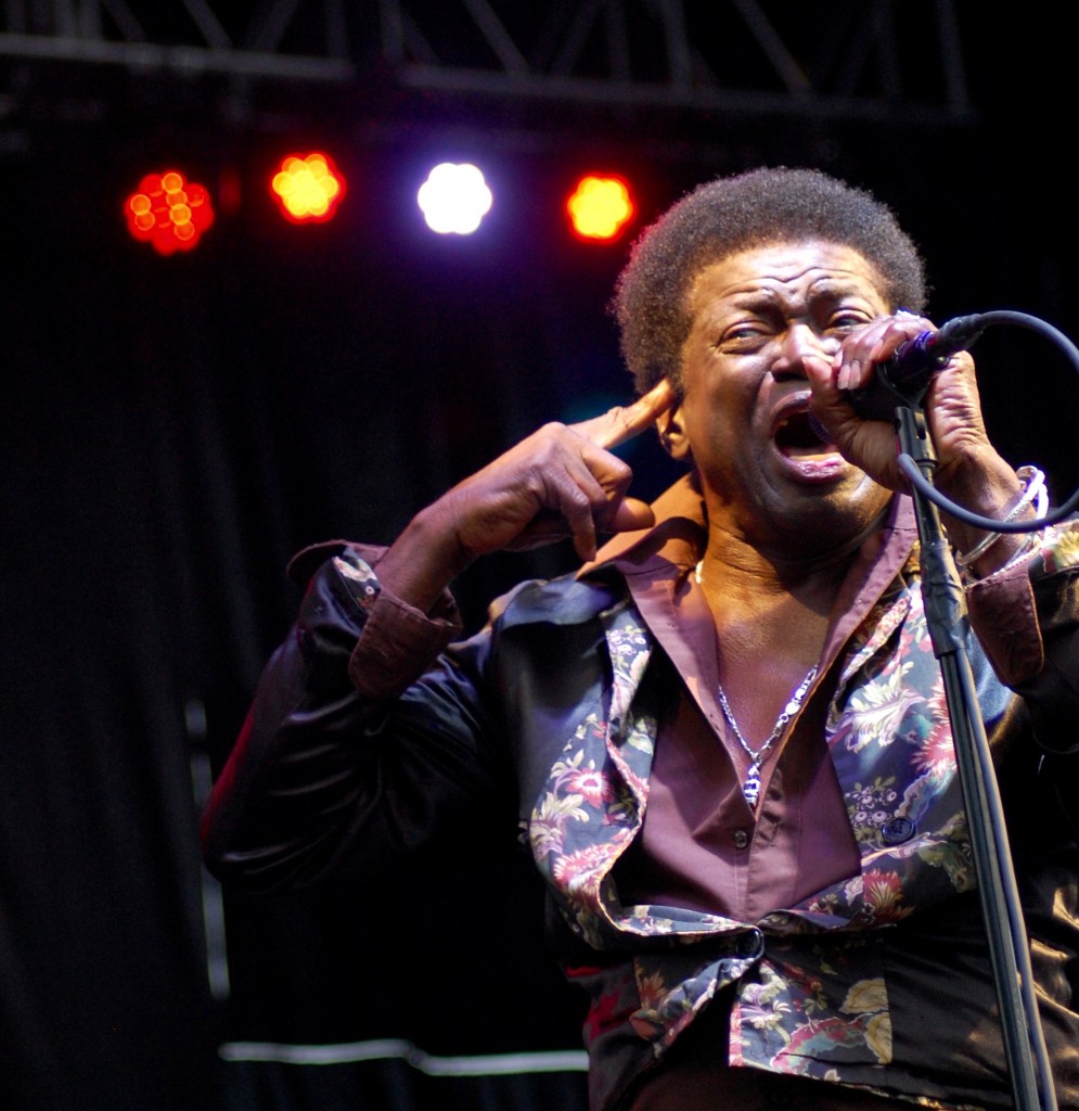 Charles Bradley and His Extraordinares brought a message of unity and general lovingkindness to the enormous crowd gathered on Saturday at Robbins Crossing. (WOUB/Shelby Coulter)