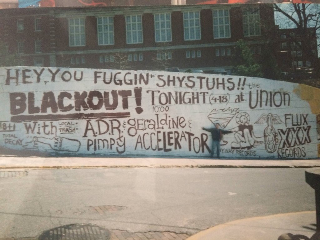 A picture taken back in '95 announcing the first Blackoutfest. (Submitted photo)