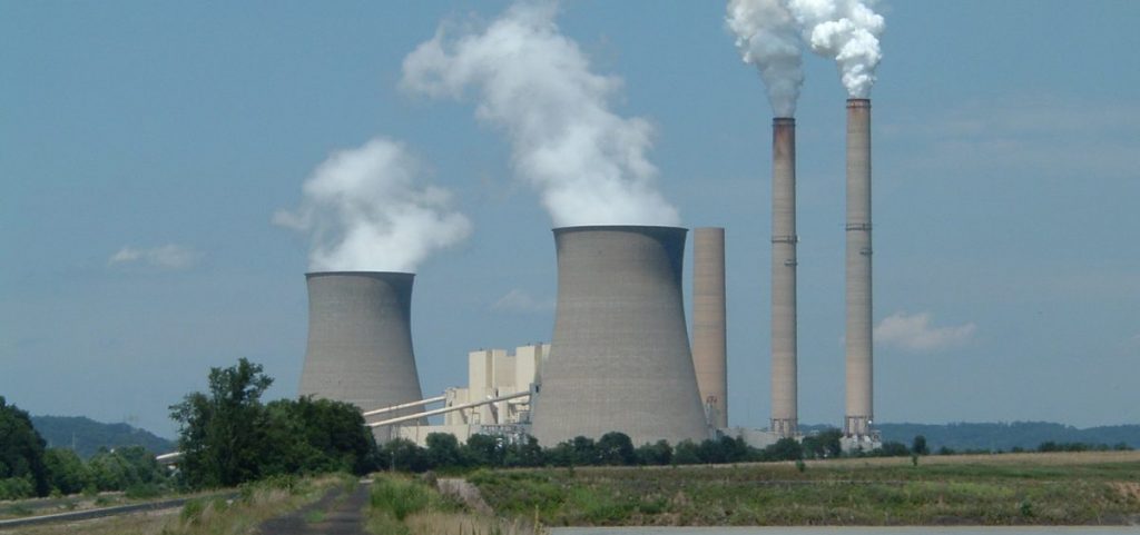 The Gavin Power Plant sits off in the distance.