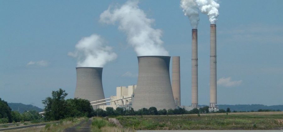 The Gavin Power Plant sits off in the distance.