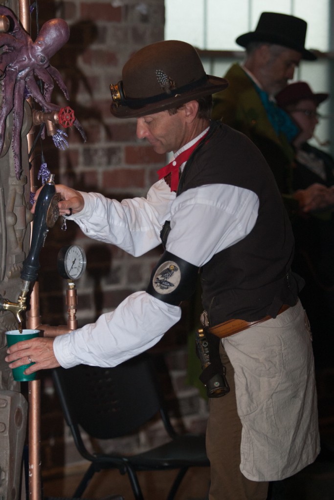 Pat Quackenbosh bartends at Steam Punk  Rusted Rodeo at Central Venue on September 25, 2016.
