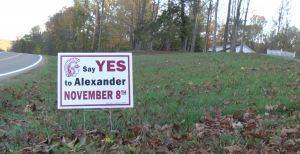 Signs like these dot the landscape in the community of Albany, indicating the support of the school district some Albany residents are displaying.