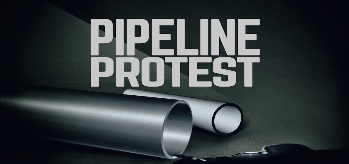 Pipeline protest graphic