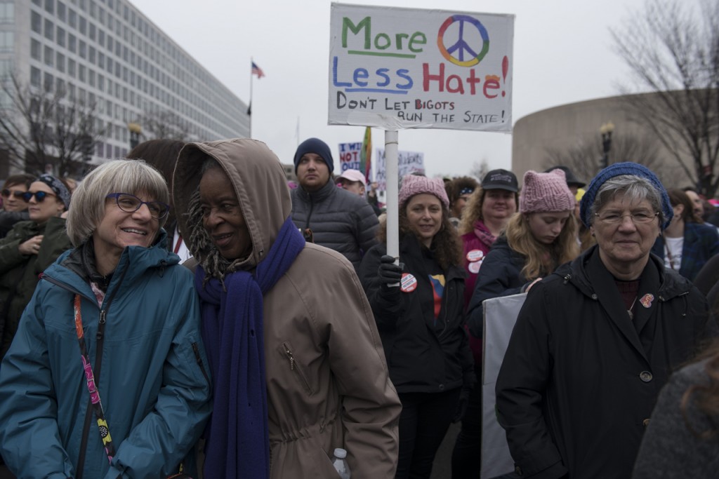 On January 21, 2017, hundreds of thousands participated at the Women’s March on Washington. (Margo Sabec/WOUB)