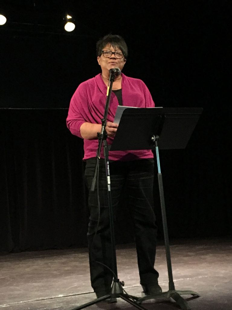 Rose Smith, poet and juror WOAP 'Women Speak" 2016, reads from her selection of "Ida Poems," a series devoted to a loved one suffering from bipolar disorder. (Submitted)
