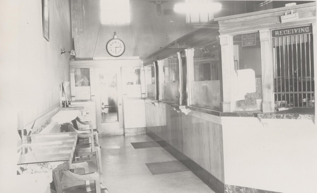 A photo of the Vinton County Bank's re-done lobby circa 1925. (Submitted) 