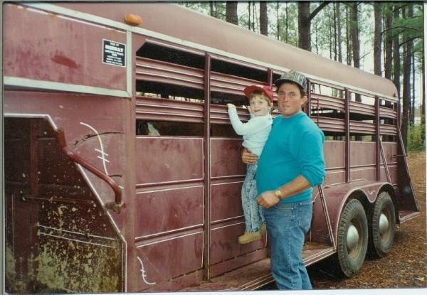 Derek Glisson as a young boy, with his father. (Courtesy Jenna Glisson)