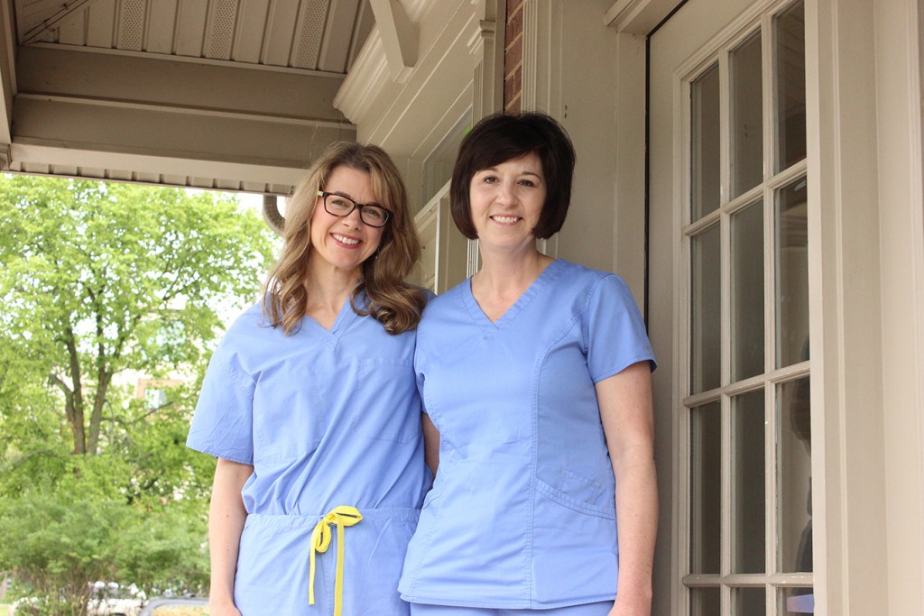 Nurse Midwives JoAnne Burris and Melissa Courtney are two of the four nurses at the UK Midwife Clinic which opened in early June. (UKHealthCare)