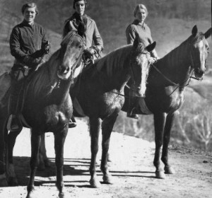 Three nurse midwives on their horses in Leslie County, Ky., in 1931. (University of Kentucky Photo Archives)