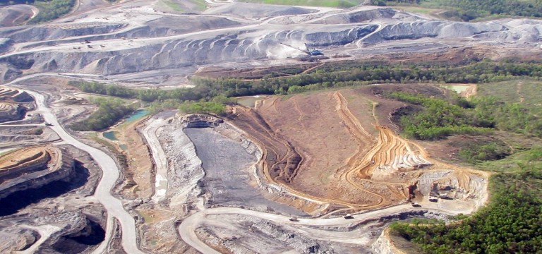 A mountaintop removal mine site in southern West Virginia.