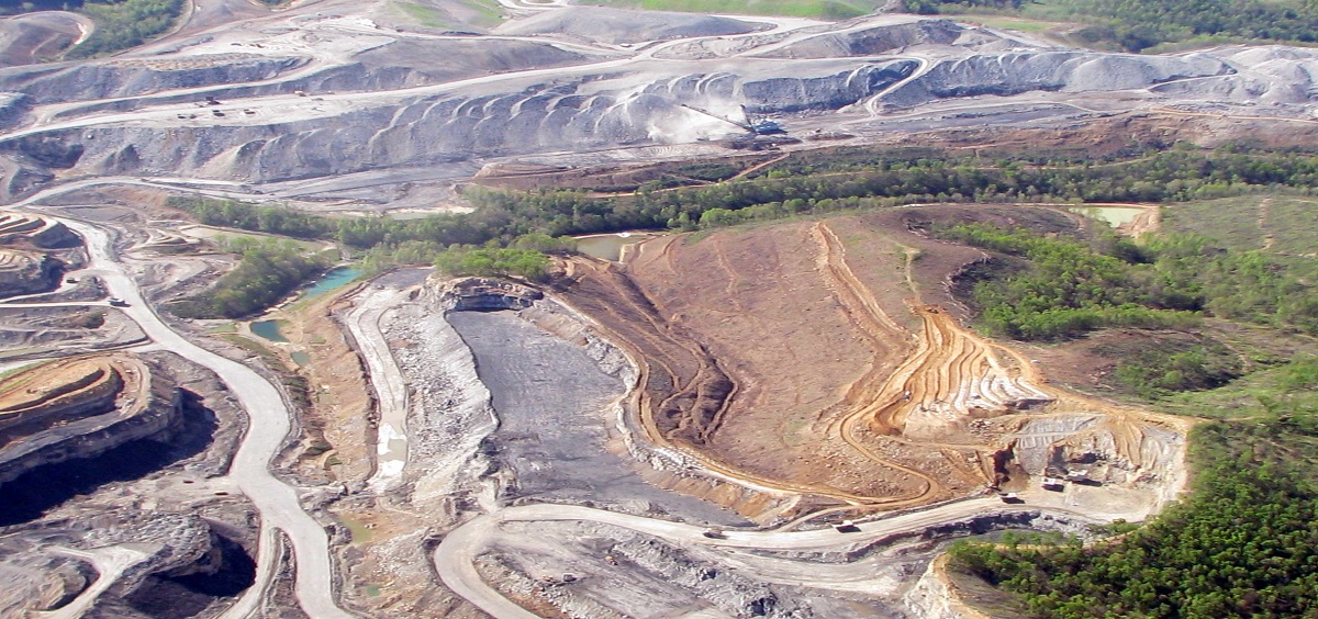 A mountaintop removal mine site in southern West Virginia.