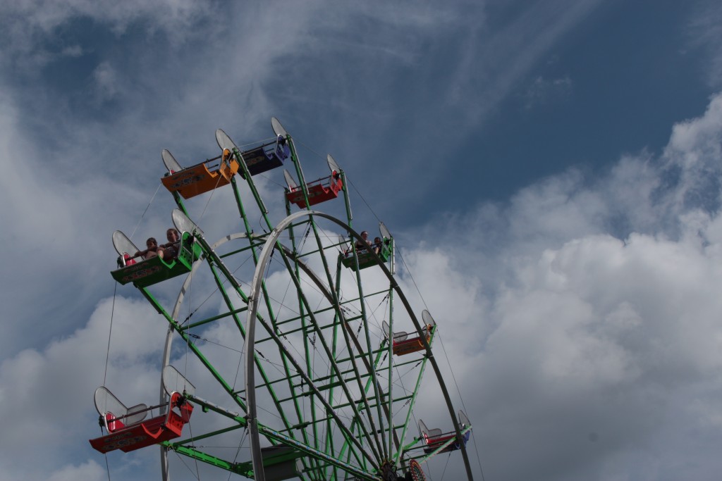 Many amusement park rides make up some of the fun at the Jackson Apple Festival. (WOUB/Emily Votaw) 