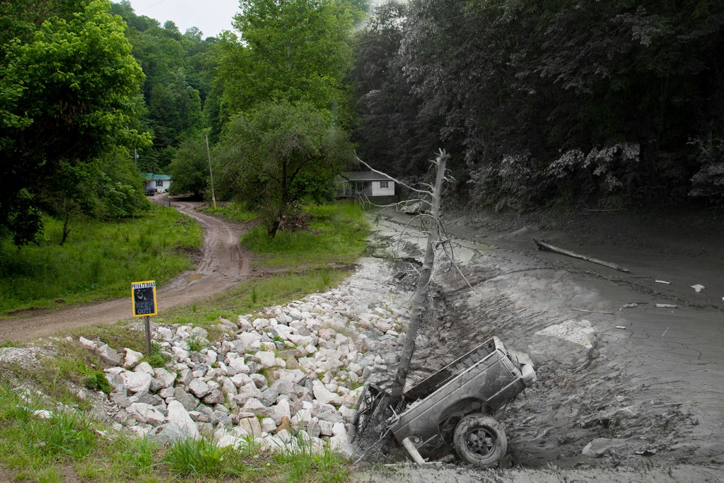 June 2016 flood damage in Clendenin, West Virginia. Property damages exceed $73 million.