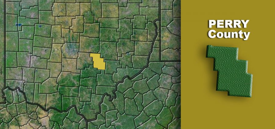 A graphic highlights Perry County on a map