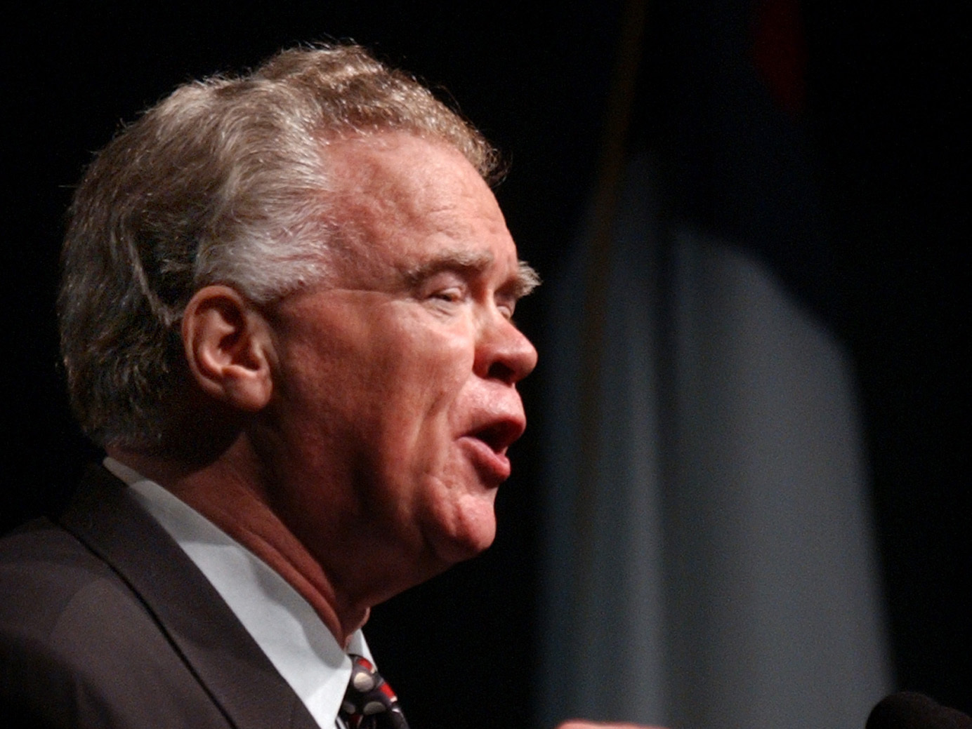 Paige Patterson, president of the Southwestern Baptist Theological Seminary in Fort Worth, Texas, speaks at a meeting in Indianapolis in 2004.