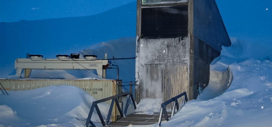 The entrance to the Svalbard Global Seed Vault.