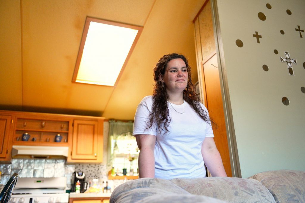 Kelly Zimmerman says she'd like to find a home for herself and her toddler — so she doesn't have to depend on her parents so much — but that may not happen soon. She still has financial debt from her years of addiction.