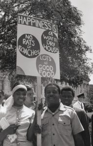 The Rev. Ralph Abernathy leads a "Poor People's Campaign" demonstration in Washington, D.C.