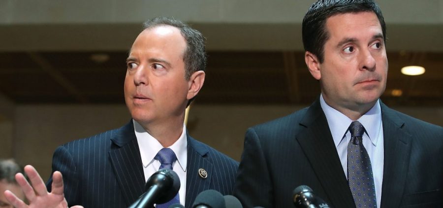 Democrats, led by House intelligence committee ranking member Adam Schiff (left) have been dueling with Republicans, led by House intelligence committee chairman Devin Nunes (right) for months over the FISA document.