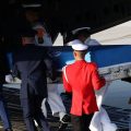 U.N. honor guards carry a casket containing remains transferred by North Korea onto a plane at Osan Air Base in Pyeongtaek, South Korea, on Wednesday. The remains will be analyzed in Hawaii to determine whether they are those of U.S. service members missing since the Korean War.