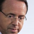 Deputy Attorney General Rod Rosenstein's fate at the Justice Department appeared uncertain on Monday.