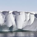 The Ross Ice Shelf, photographed in 2003. Researchers found that by monitoring the seismic effects of wind on the surface of a shelf, they could gain insight into its structural integrity.