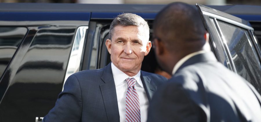 President Trump's former national security adviser Michael Flynn arrives at federal court in Washington. D.C., Tuesday.