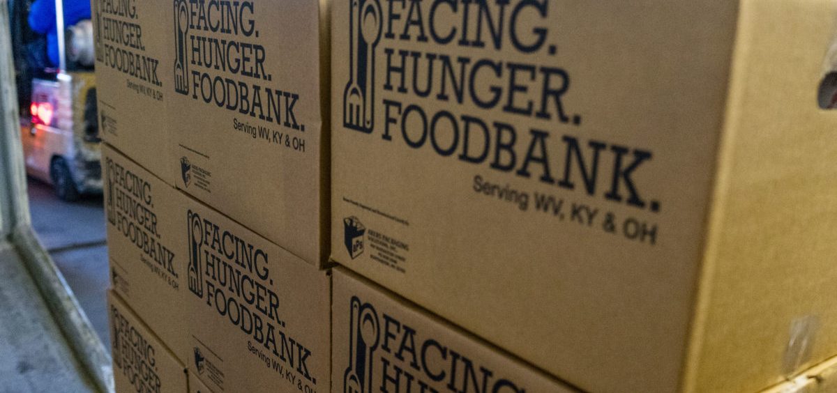 A warehouse in the Facing Hunger food bank in Huntington, WV.