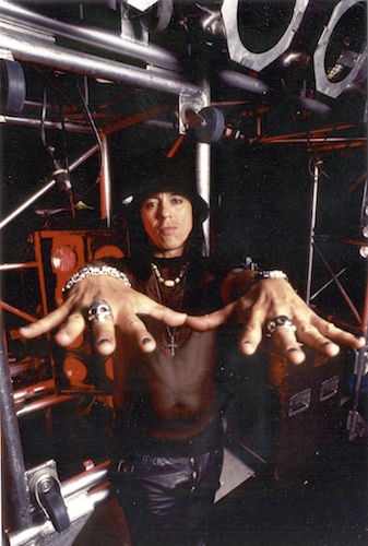 Heavy metal drummer Randy Castillo, one of the Native American musicians profiled in RUMBLE.