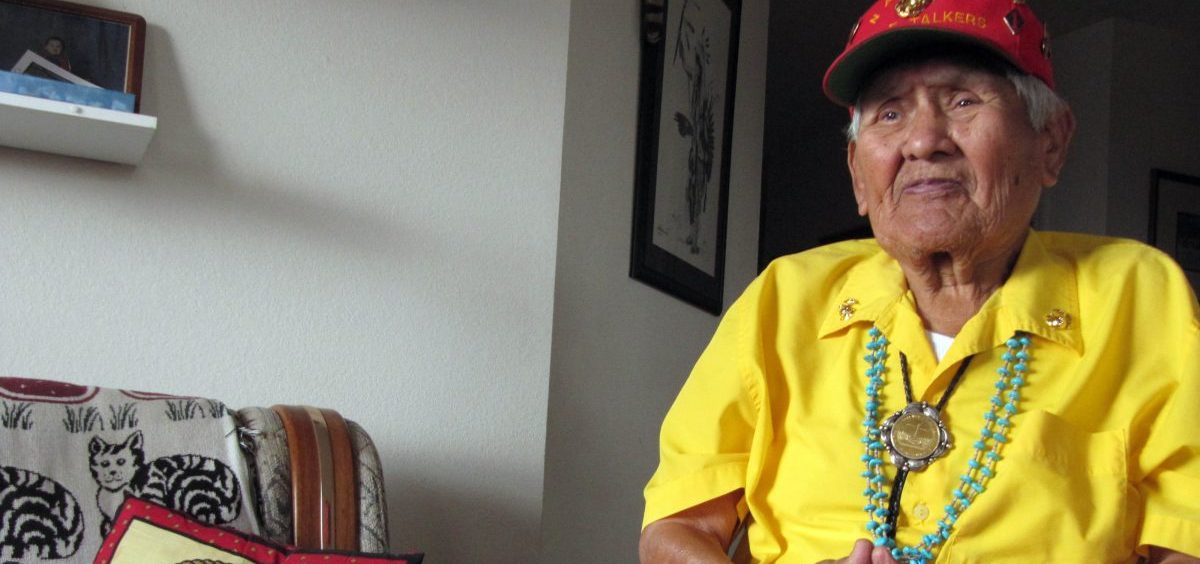 Chester Nez, one of 29 Navajo Code Talkers whose language skills thwarted the Japanese military in World War II, is shown in a November 2009 photo. Nez died on Wednesday.