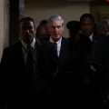 Robert Mueller leaves a closed meeting with members of the Senate Judiciary Committee on June 21, 2017.