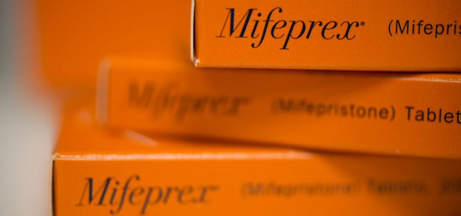 Mifepristone, sold under the brand name Mifeprex, causes a woman to have what's essentially a very heavy period.