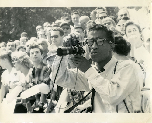 Sammy Davis, Jr. with camera