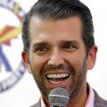 Donald Trump Jr. spoke at a campaign rally for Sen. Martha McSally in 2018. He and President Trump welcomed reports Thursday that they didn't talk on the phone ahead of a June 2016 Trump Tower meeting with Russians.