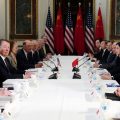 U.S. and Chinese trade negotiators meeting in Washington, D.C. last week. Citing progress in the talks, President Trump said he would suspend a planning increase in tariffs on Chinese goods due to take effect on March 1.