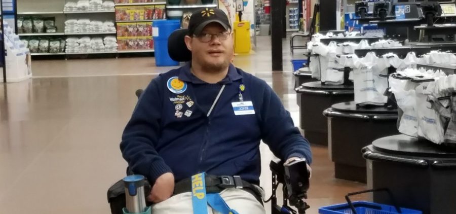John Combs is a "people greeter" at a Walmart in Vancouver, Wash. But he has been told that come April 25, his job is going away. And he is not alone.