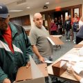 Commissioners in Sandusky, Ohio, have voted to make Election Day a city holiday, in place of Columbus Day. Sandusky resident Moses Croom is seen here voting at a polling station at a local library in November 2008.