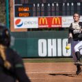 Ohio Softball Madi McCrady winding up to pitch