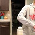 Jonah Reeder prepares a special protein shake that helps him manage a metabolic condition called phenylketonuria.